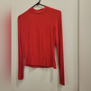 Elegant Red Long Sleeve Top